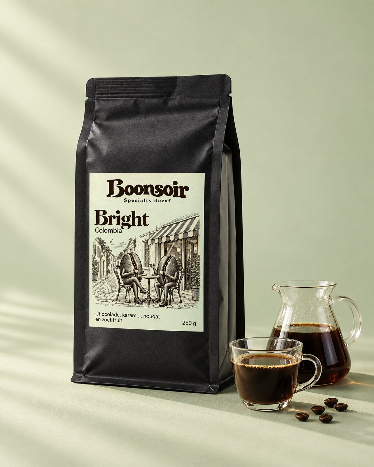 Bright, visualisatie van de zak van 250 g