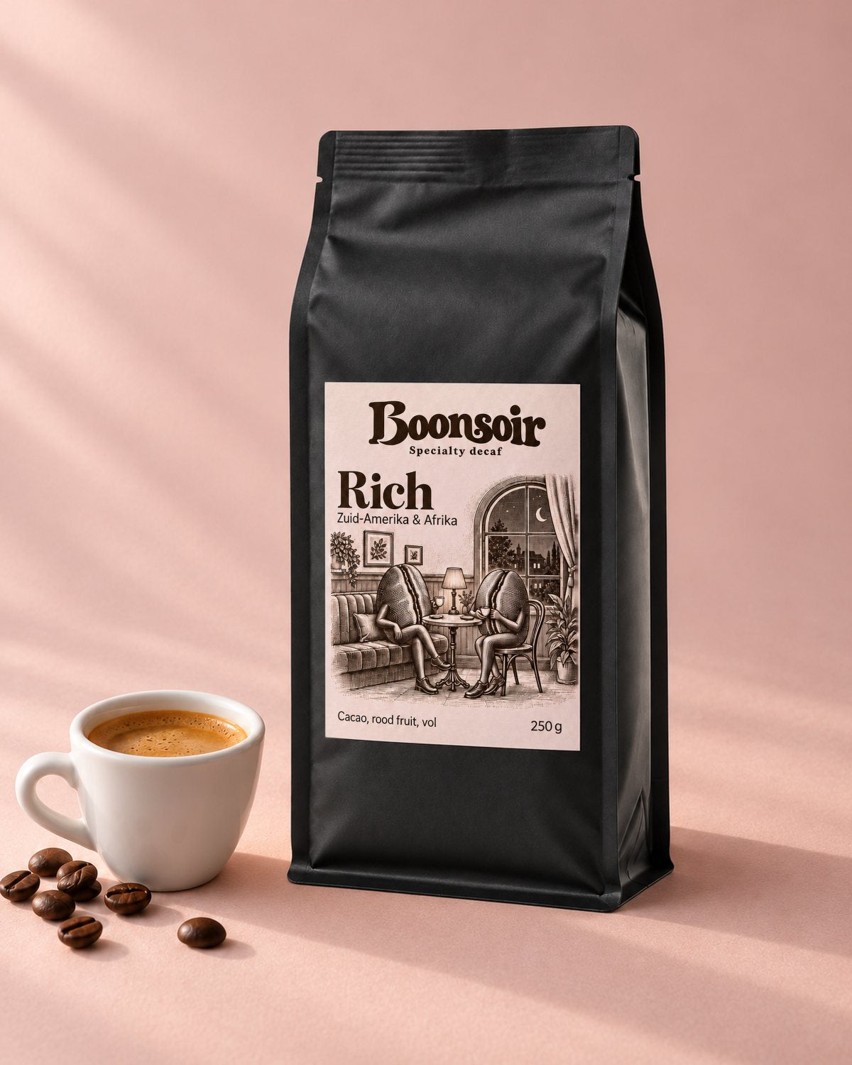 Rich, visualisatie van de zak van 250 g